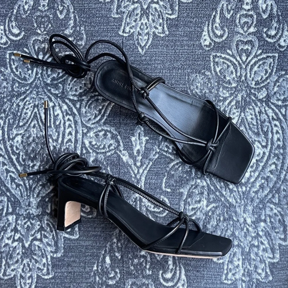 Anine Bing Strappy Graham Sandals in Black Size EU 37 - Picture 2 of 13